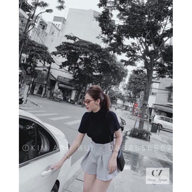 Áo len cộc tay phồng ảnh thật | BigBuy360 - bigbuy360.vn