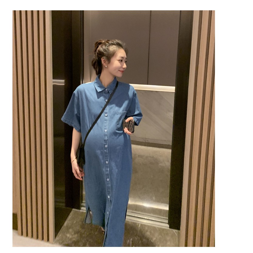 Váy Bầu Đầm Bầu Bò Demin A2218