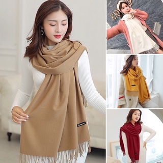 Khăn quàng cổ nữ mùa đông len cashmere choàng cổ đẹp giữ ấm đủ màu trơn đen, vàng, đỏ, be, xanh dương, tím, rêu, hồng
