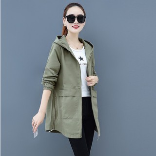 ÁO KHOÁC KAKI NỮ CAO CẤP PHOM SUÔNG PHỐI KHÓA HÔNG
