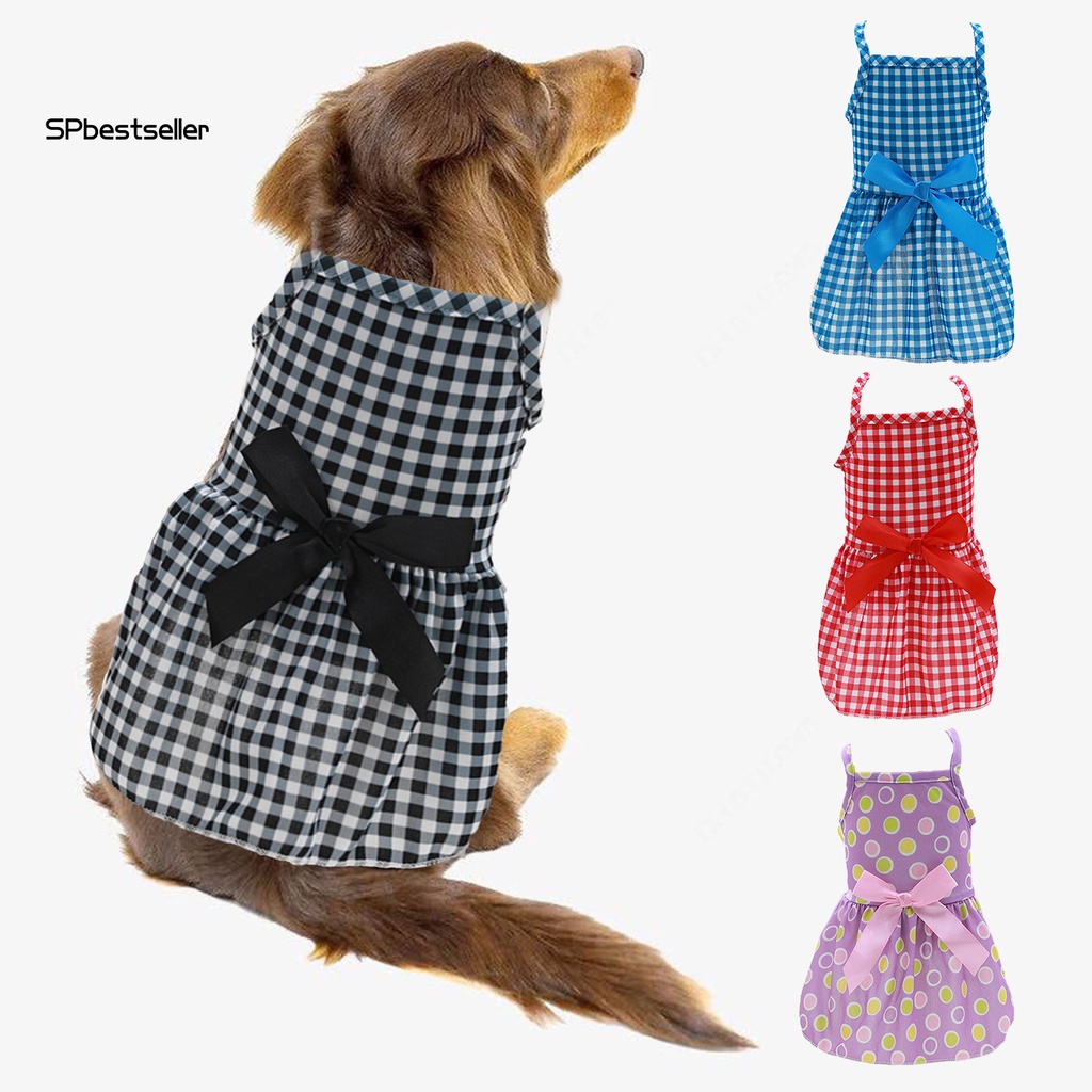 Đầm Cổ Vuông Họa Tiết Chấm Bi Phối Nơ Xinh Xắn Dành Cho Thú Cưng