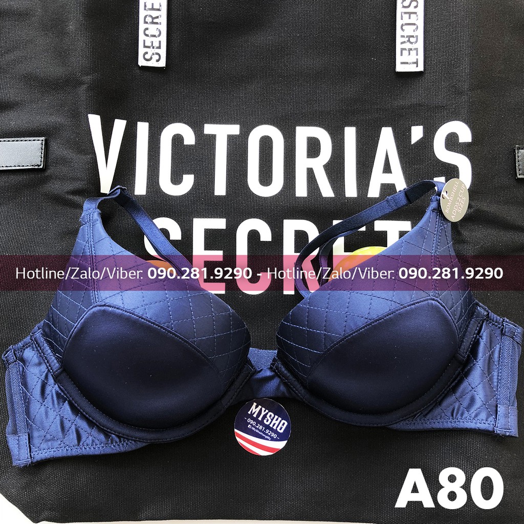 (Bill Mỹ 36AA, A80) - Áo xanh dương, siêu nâng Bombshell Add-2-cups, Ensign Trapunto - Victoria Secret USA | BigBuy360 - bigbuy360.vn