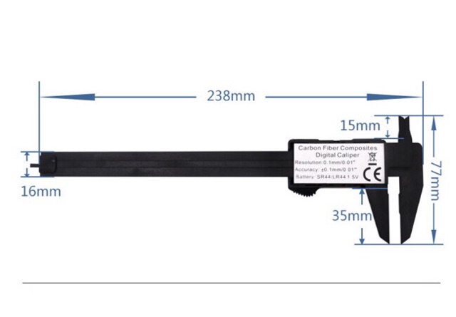 Thước kẹp Venrnier Caliper bằng nhựa (0-150mm)