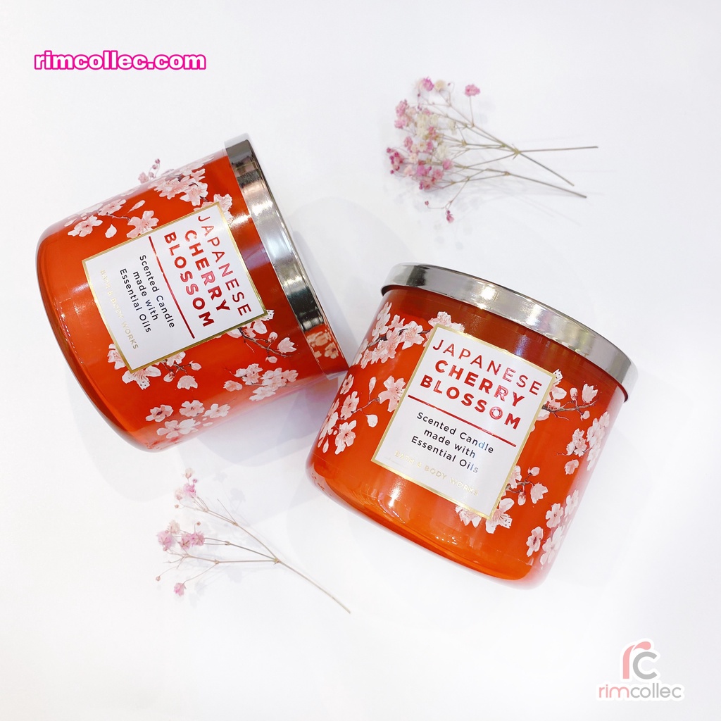Nến thơm 3 bấc Bath & Body Works Japanese Cherry Blossom 411g