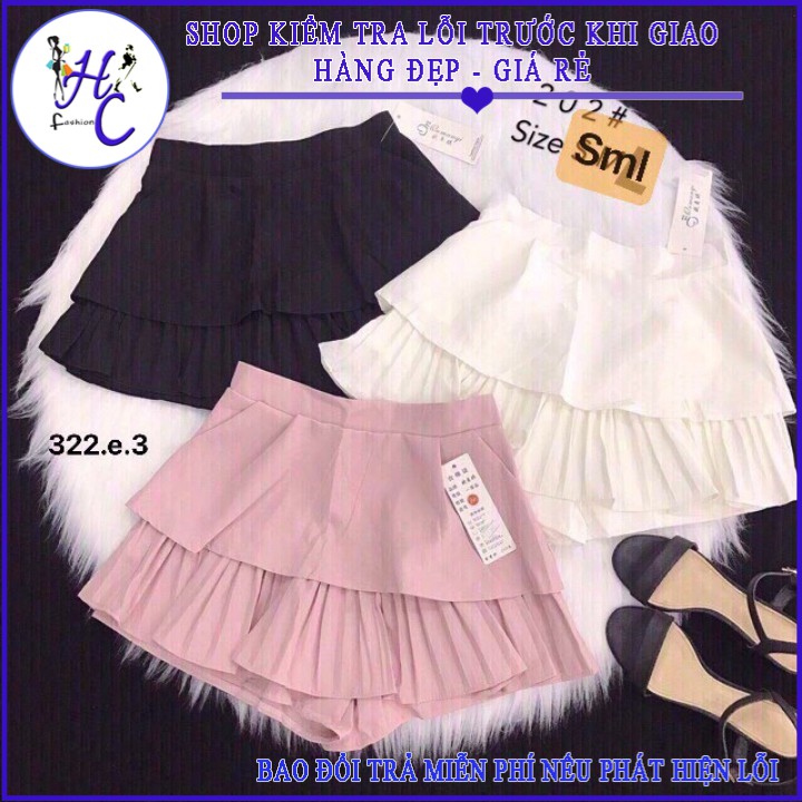 Mẫu Mới-Chân Váy Hai Tầng Có Quần Bên Trong Phong Cách Croptop Siêu Xinh-Hàng Có Sẵn