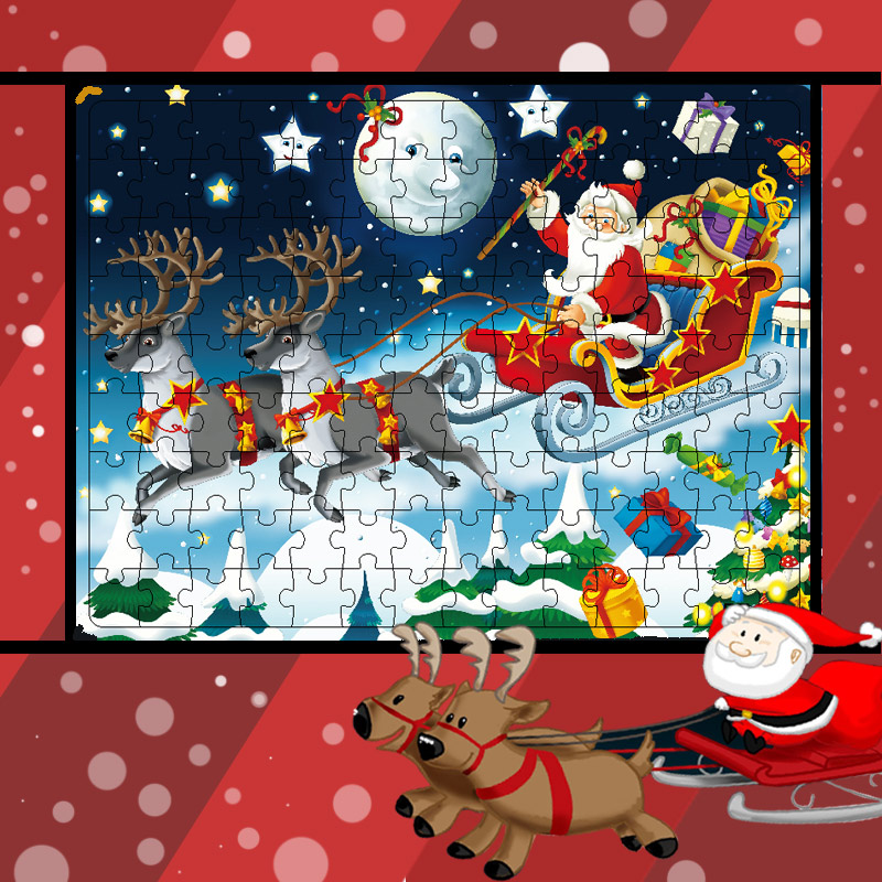 Bộ đồ chơi tranh xếp hình chủ đề Giáng sinh 126 mảnh cho bé 3-6 tuổi