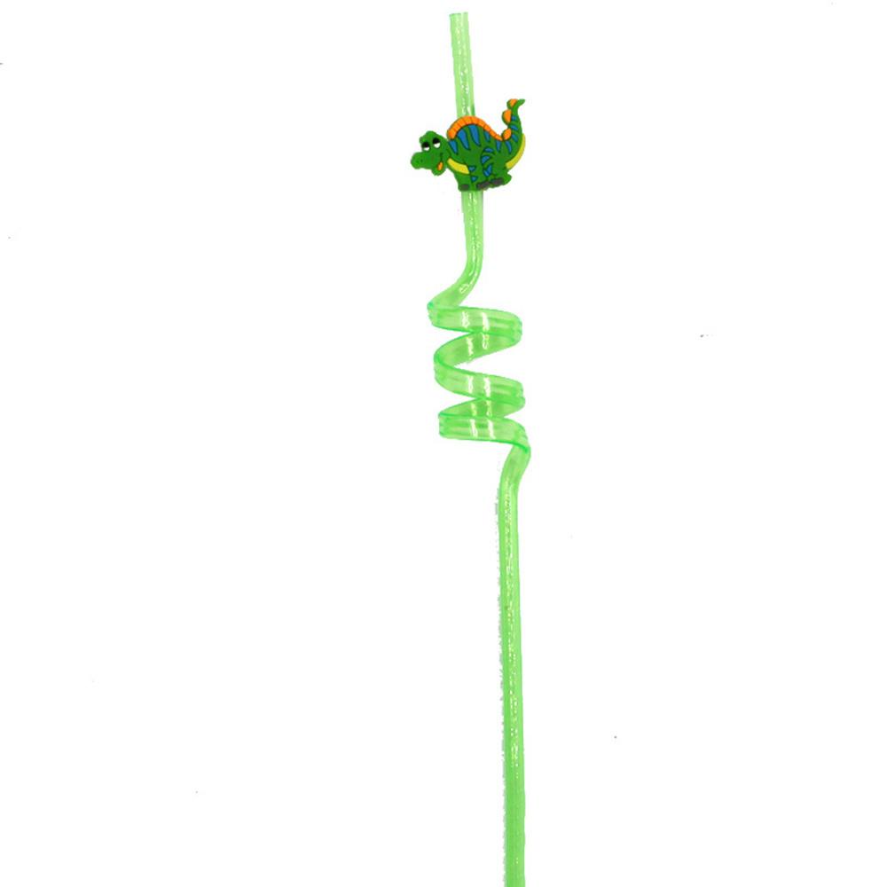 WTTLE Set 8 Ống Hút Hình Khủng Long Hoạt Hình Dễ Thương