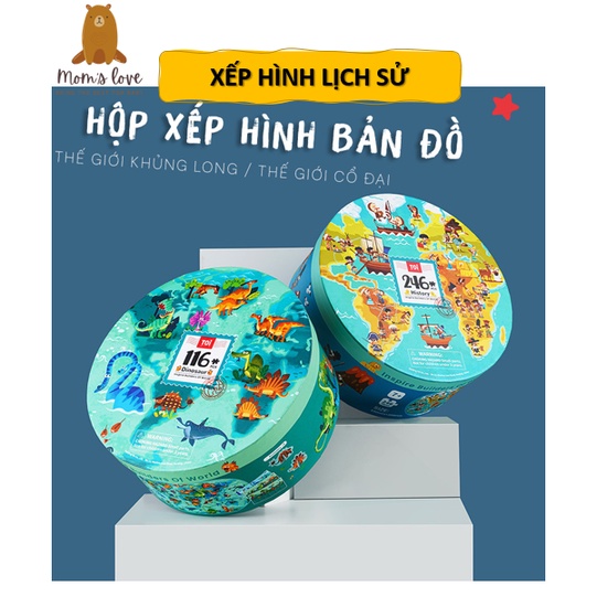 Hộp xếp hình nghệ thuật chủ đề lịch sử kích thích trí tưởng tượng cho bé 4+