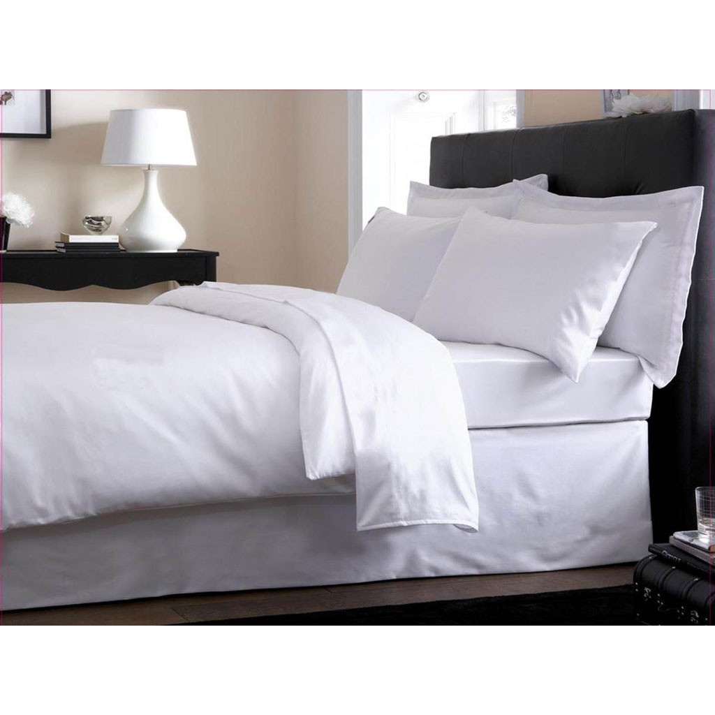 Vỏ Chăn Cotton Khách Sạn Trắng Trơn RIOTEX - Kích Thước 1m8x2m/ 2mx2m2 Mềm Mại Không Xù