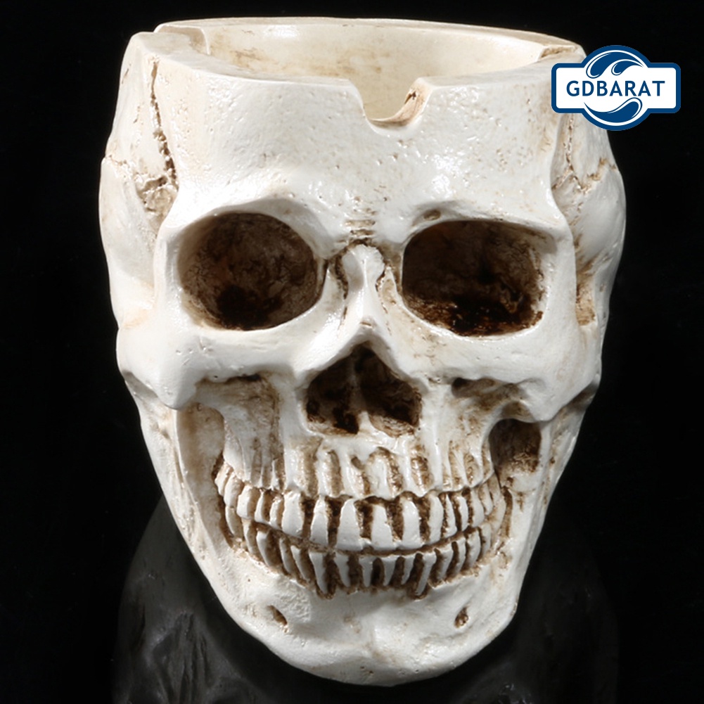 Gạt Tàn Thuốc Hình Đầu Lâu Bằng Nhựa Resin Trang Trí Halloween