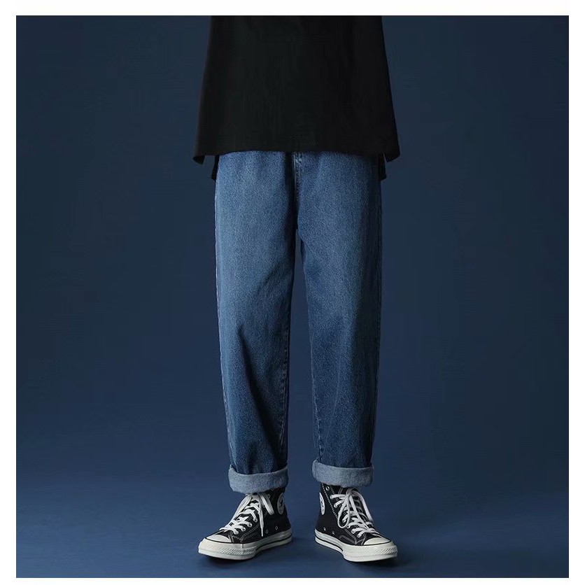 Quần jeans ống rộng phong cách Hàn Quốc 2021 dành cho nam và nữ (size s-3xl)  | BigBuy360 - bigbuy360.vn