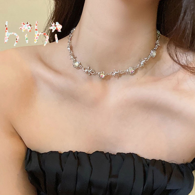 Vòng cổ Mặt Đá Mặt Trăng Hợp Kim Thời Trang Cho Nữ