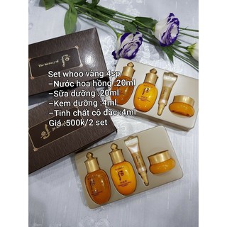 Set dưỡng da WHOO vàng 4pc