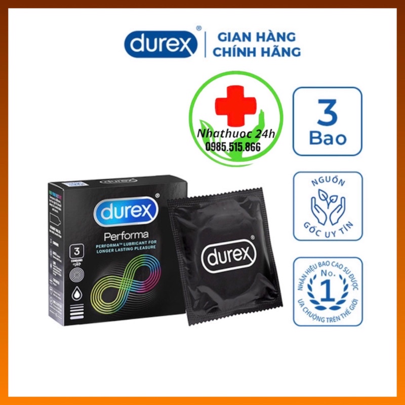BAO CAO SU DUREX Performa 3 bao ( che tên sp)
