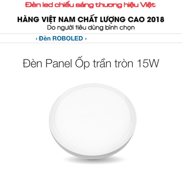 Đèn nổi tròn 15W Roboled-Vinaled 15W PL-R15M(ánh sáng Trắng, vàng, trắng ấm)