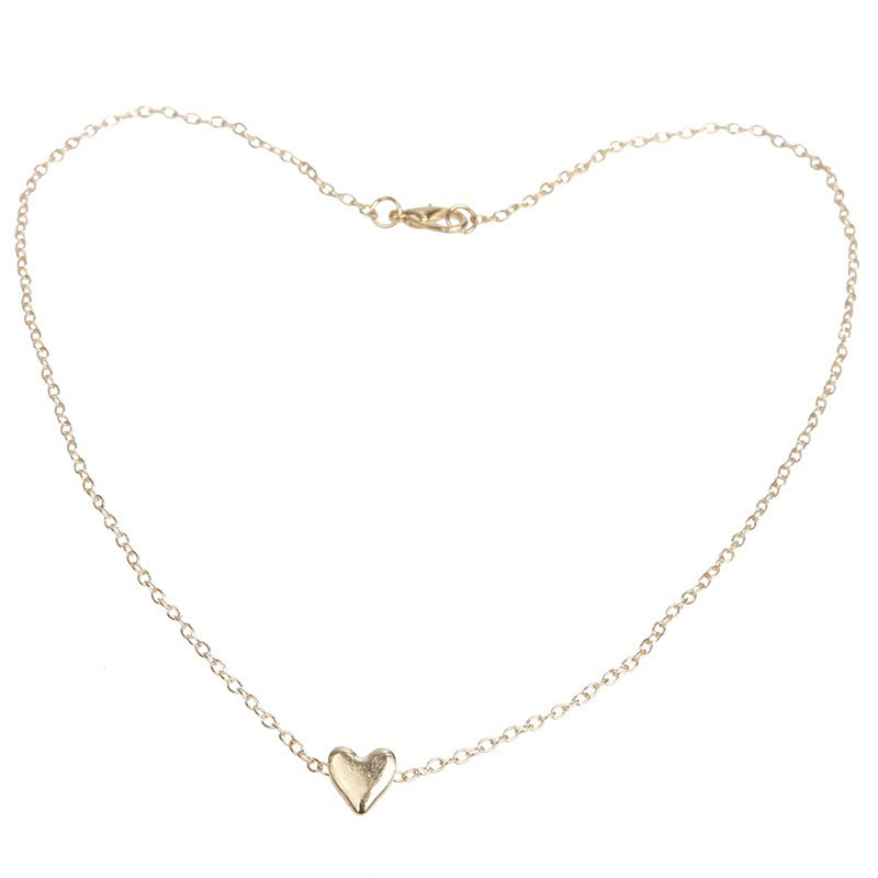 Dây chuyền hợp kim mạ vàng mặt trái tim xinh xắn cho nữ