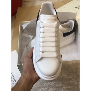 [TripleHStore] Giày Mcqueen Gót Đen ''Gót Da'' Cao Cấp [Full Phụ Kiện]