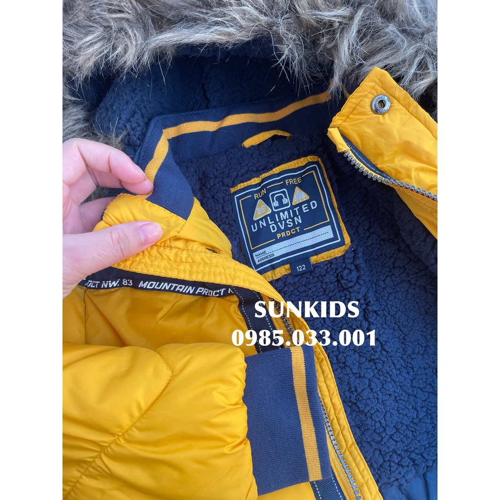 Áo phao Parka C&amp;A lót lông phối màu