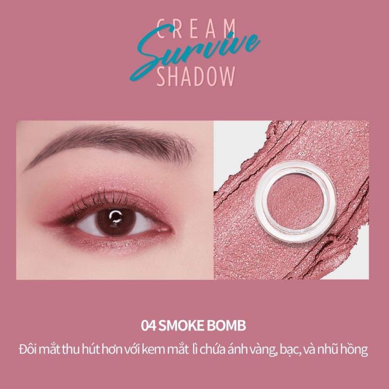 Kem trang điểm mắt HOLIKA HOLIKA lâu trôi | 04 SMOKE BOMB