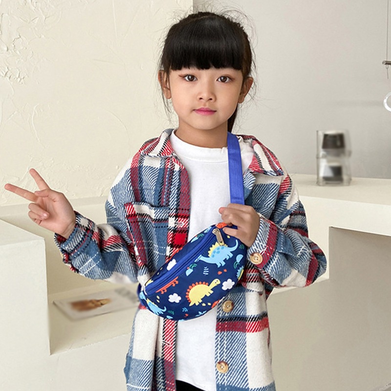 Túi Đeo Chéo Ngực Họa Tiết Khủng Long Hoạt Hình Đáng Yêu Dành Cho Trẻ