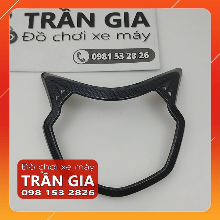 Ốp viền đèn pha xe vision 2021-2022 xi inox cacbon - phụ kiện trang trí