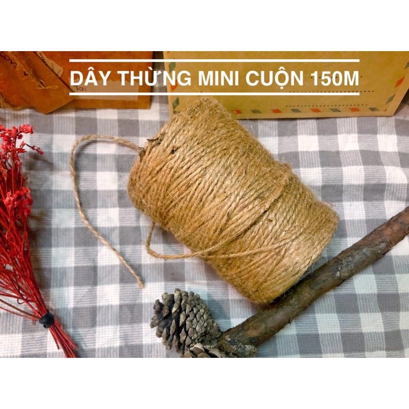 Cuộn dây thừng dài 150m size mini 1mm để làm đồ handmade, DIY