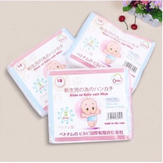 Combo 5,10 gói khăn sữa, khăn Xô 2 lớp cho bé , 1 gói= 10 chiếc ( sỉ )