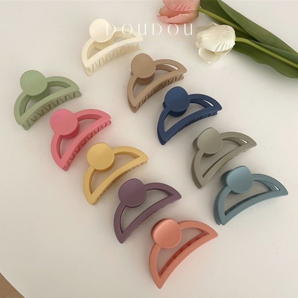 Kẹp tóc càng cua Hàn Quốc DOUDOU Cặp tóc càng cua tiểu thư gam màu kẹo ngọt xinh xắn đáng yêu ZJ026