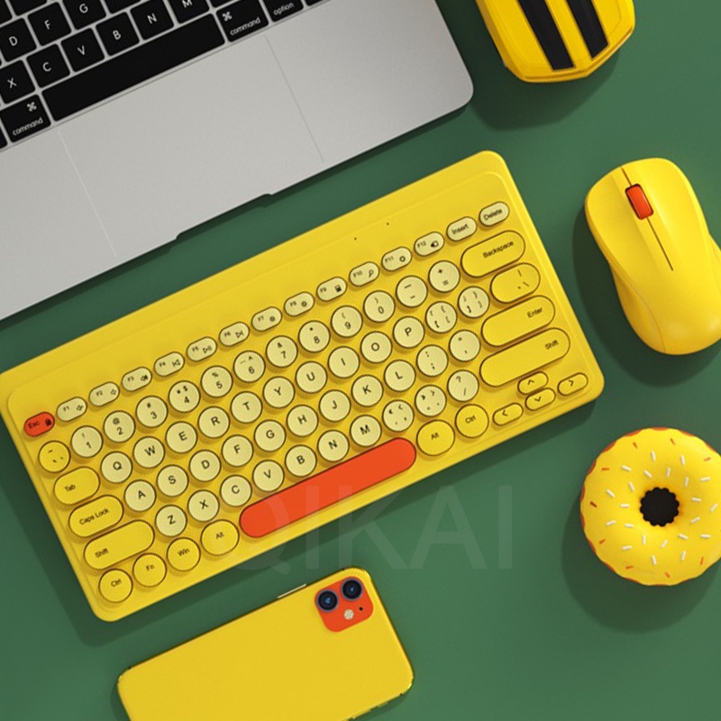 Bộ bàn phím + chuột không dây Logitech cỡ nhỏ dễ thương có đầu cắm USB ngoài dùng cho máy tính và laptop