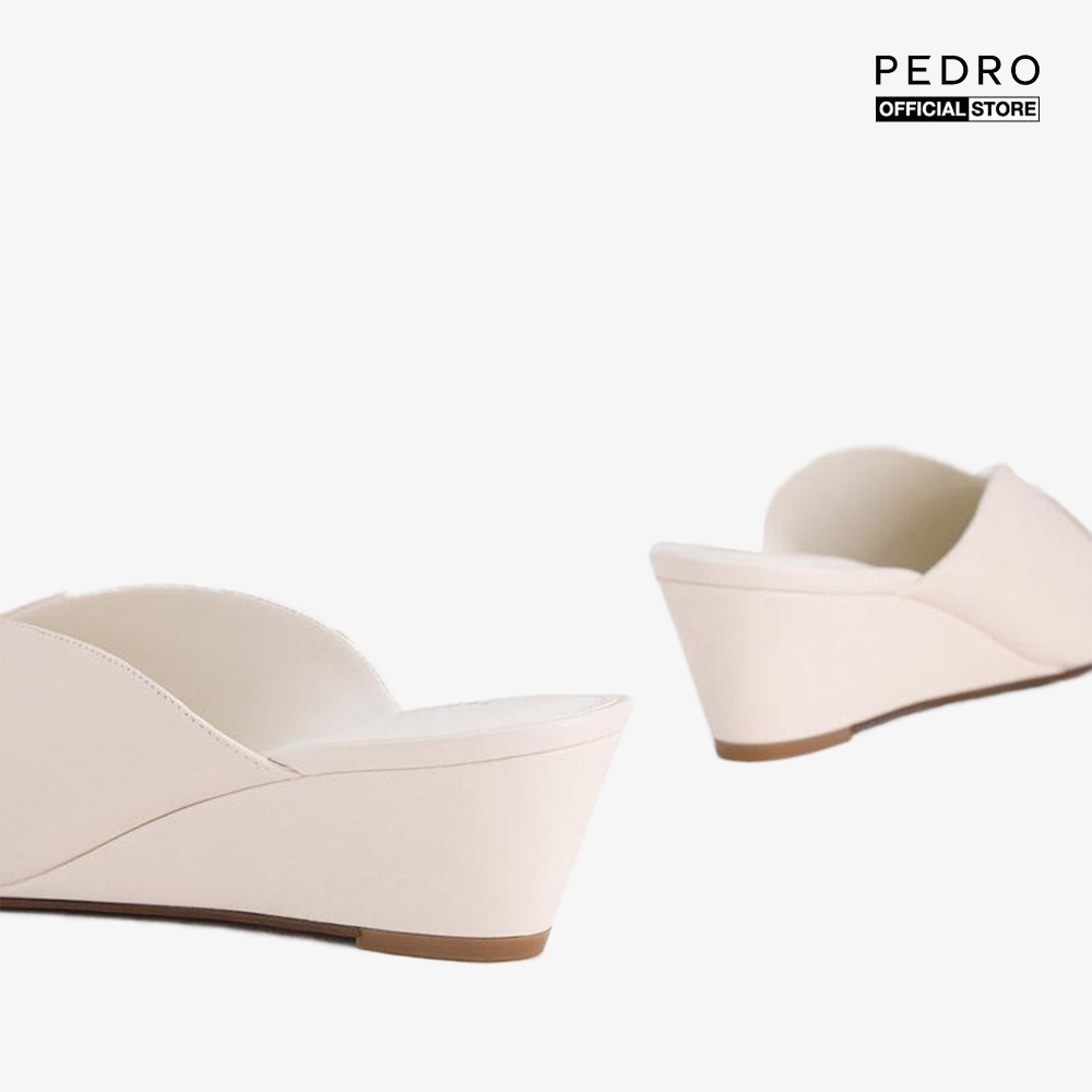 PEDRO - Giày đế xuồng mũi nhọn Satin Cap Toe Mules PW1-45500091-41