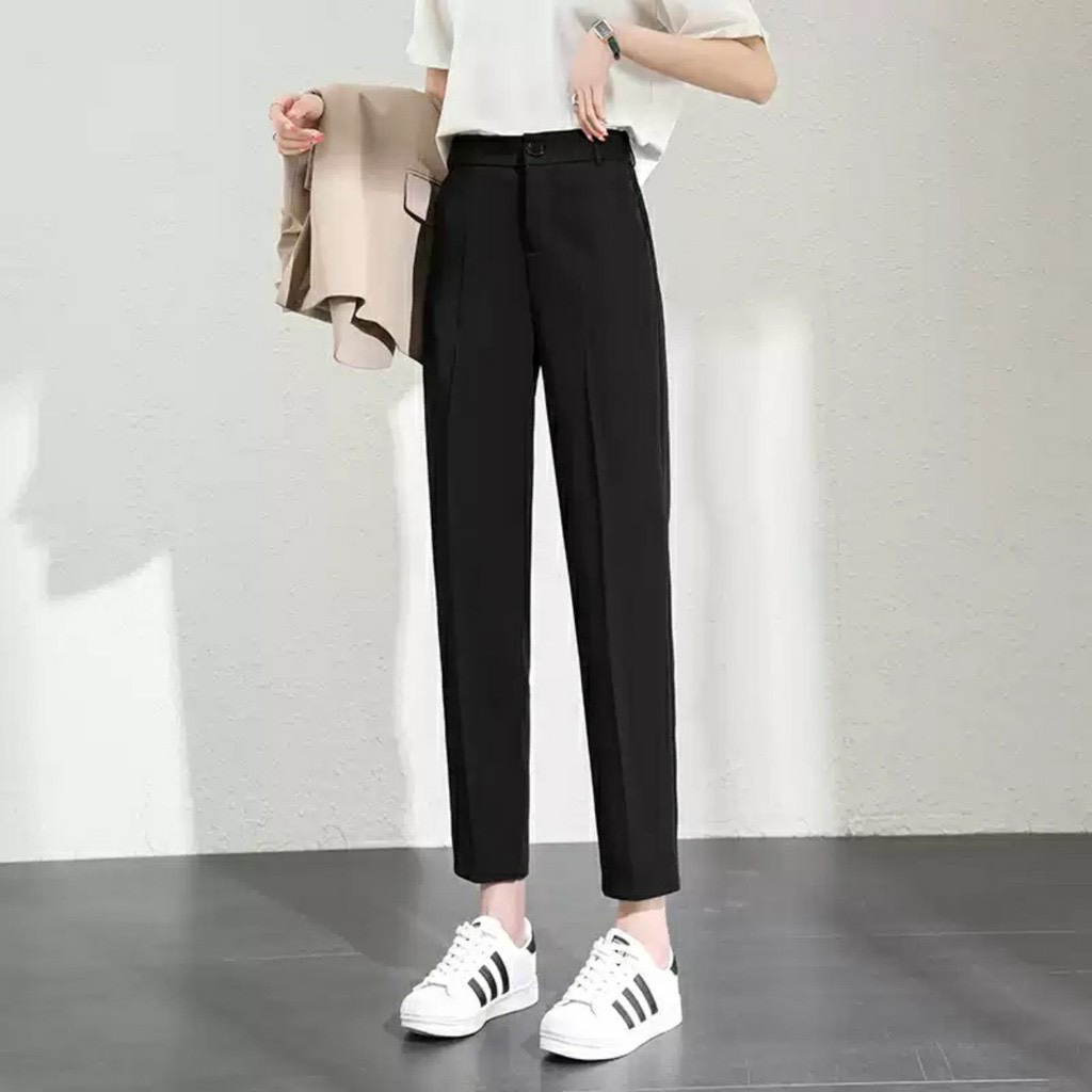 Quần Tây đi học lưng cao bigsize dáng baggy dài ống đứng  - Quần vải học sinh cấp 2,3 cạp cao chất tuyết mưa đẹp- M16