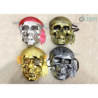 [HALLOWEEN - CÓ HỎA TỐC] Mặt nạ cướp biển đầu lâu nhựa giả đồng HLW-MN-25