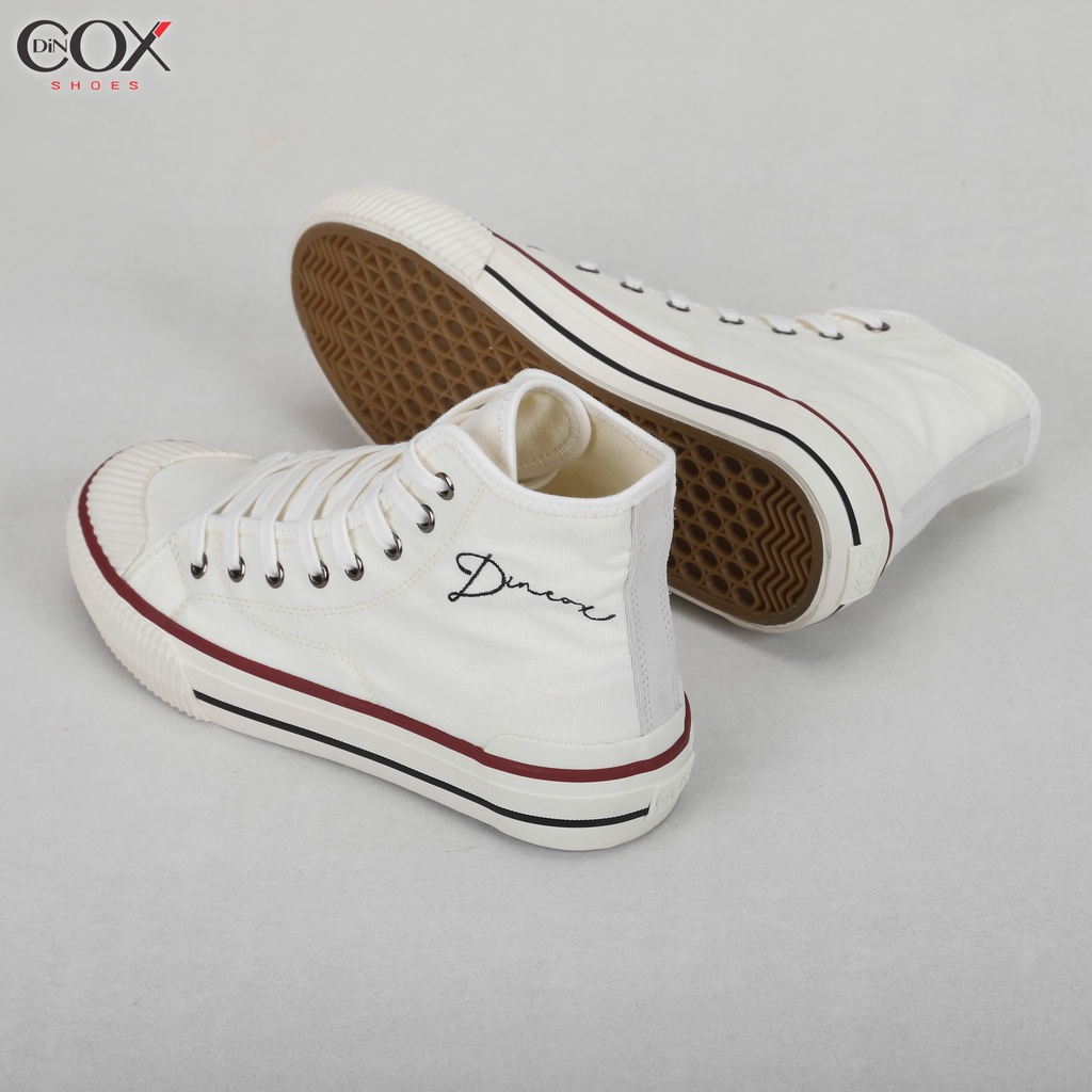 Giày Sneaker Vải Unisex DINCOX D21 Phong Cách Ấn Tượng Hi White