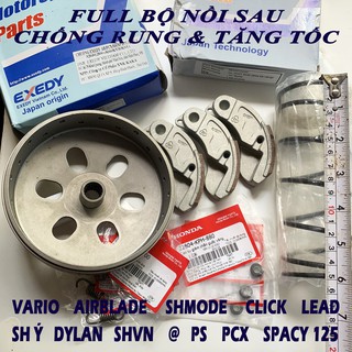Full bộ nồi sau chống rung và tăng tốc cho Vario, Airblade, PCX, SHMode, SH Ý, Dylan, PS, SHVN, Click, Lead