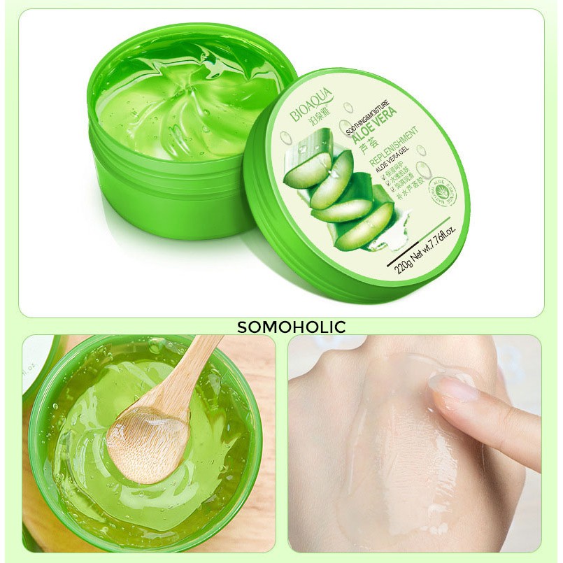 Gel Lô Hội Nature Republic Soothing & Moisture Aloe Vera 92% Soothing Gel 300ml SOMOHOLIC LH01