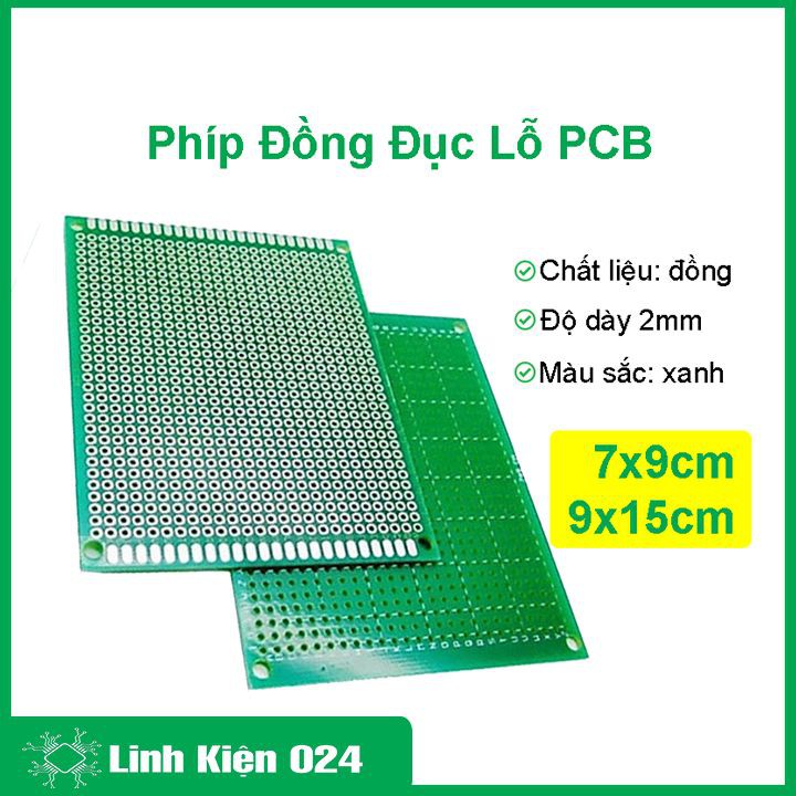 Phíp Đồng Đục Lỗ PCB ( Xanh Tốt )
