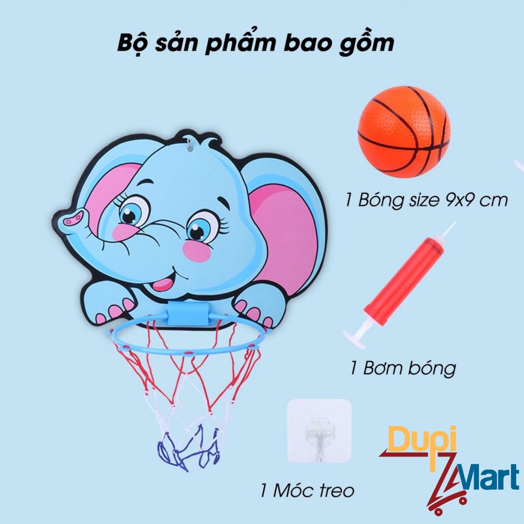 Đồ Chơi Vận Động Bóng Rổ Cho Bé Vui Chơi -  Bảng Bóng Rổ Mini Gắn Tường Cho Bé Có Kèm Bóng Và Bơm - DupiMart