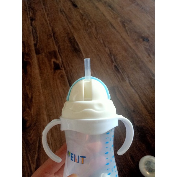 Nắp bật tập uống nước kèm ống hút/tay cầm bình sữa Avent Philip tiện lợi cho bé