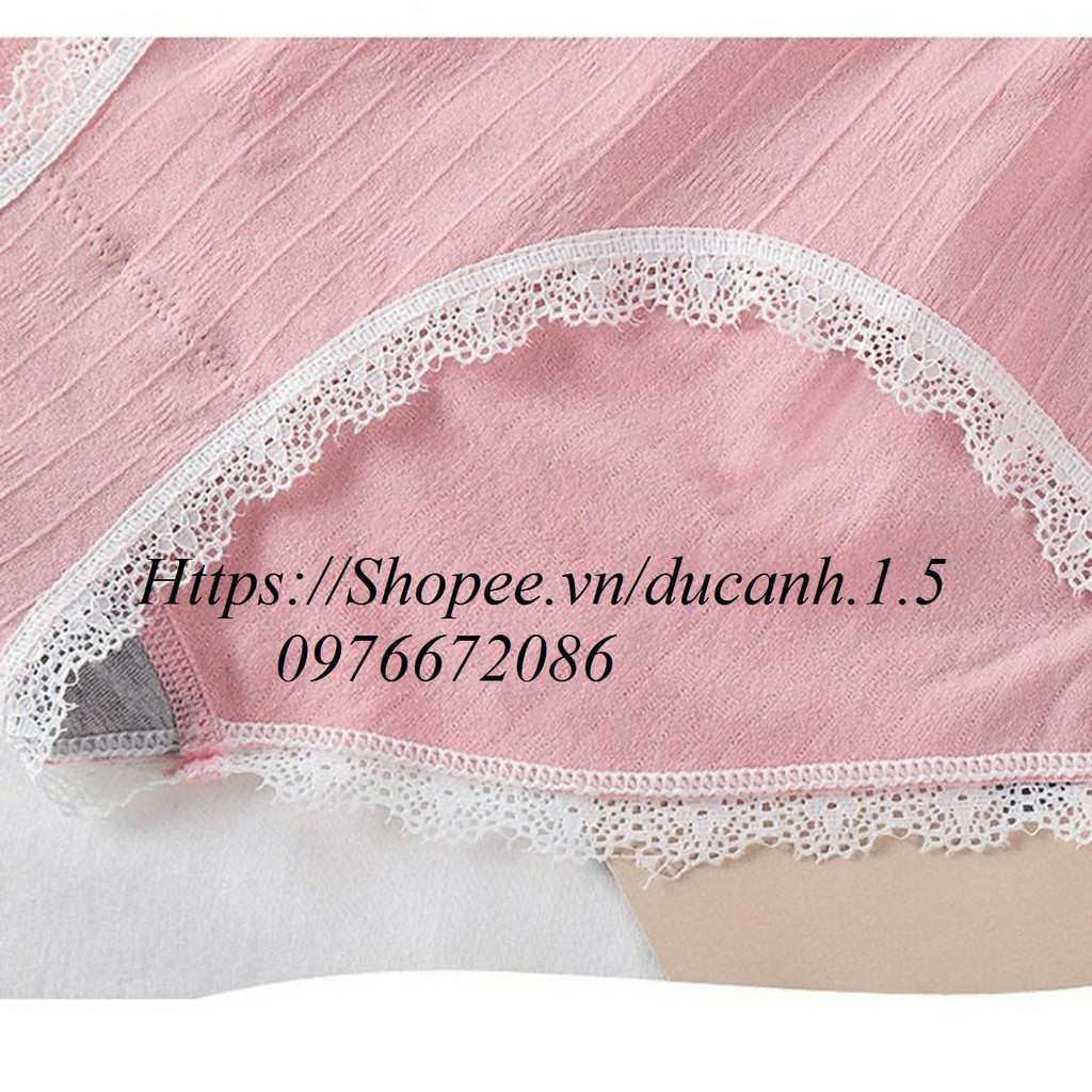 Hộp 5 quần lót hồng hạc cotton, kháng khuẩn cho chị em