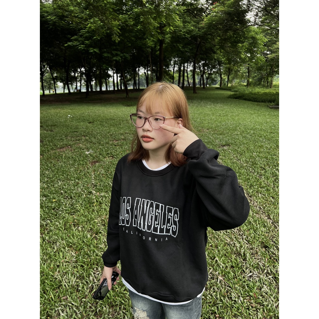 Áo Nỉ Sweater Cotton Dày Dặn Basic LOS ANGELES Mẫu Mới Mùa Đông 2022 𝘽𝙮.𝘾𝙖𝙢𝙘𝙖𝙢