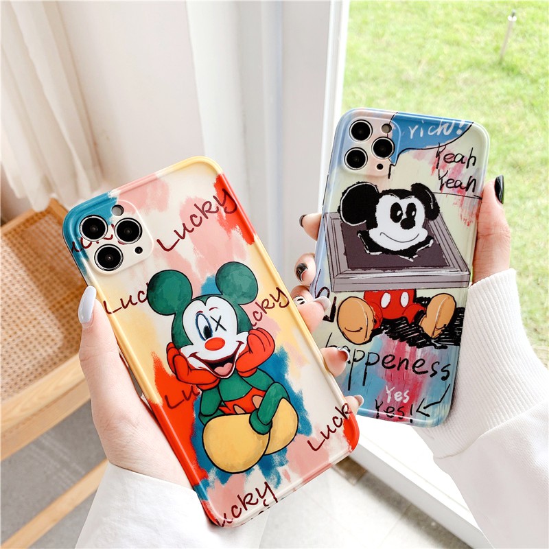 Ốp lưng iphone Mickey Color IMD dày dặn viền nổi 5/5s/6/6plus/6s/6splus/7/7plus/8/8plus/x/xs/11/12/pro/max/plus/promax | BigBuy360 - bigbuy360.vn