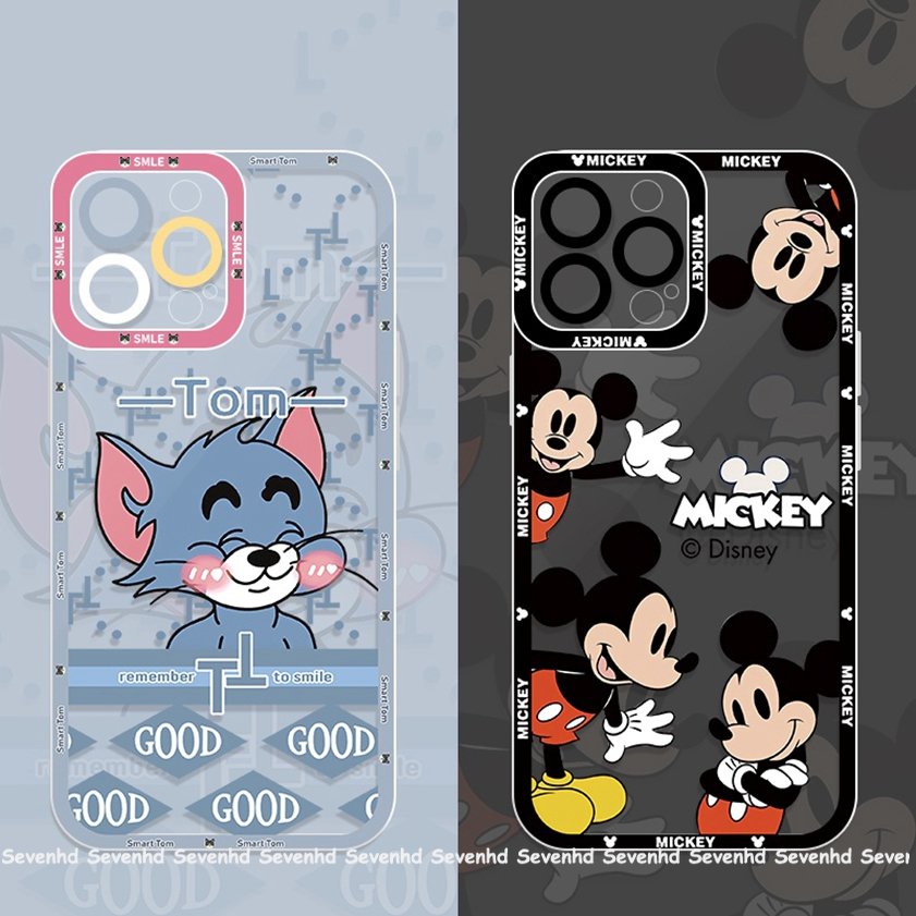 Ốp Điện Thoại Họa Tiết Hoạt Hình Mắt Thiên Thần / Chuột Mickey Cho iPhone 14 13 12 11 Pro Max SE2020 X XR Xs Max 7 8 6 6s Plus