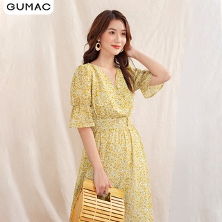 Đầm hoa eo nhún GUMAC DA1029
