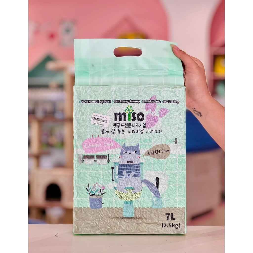 Cát Vệ Sinh cho Mèo Miso/ Cát Đậu Nành Miso 7L (Trà xanh/ Sữa)