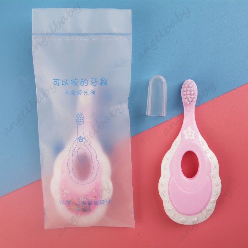 Bàn Chải Đánh Răng Với Tay Cầm Silicone Vệ Sinh Răng Miệng Cho Bé 2-12 Tuổi