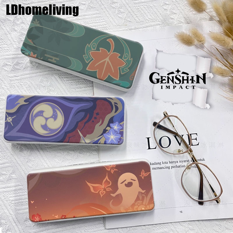Hộp Đựng Mắt Kính genshin Impreza zhongli Raiden Shogun Ốp