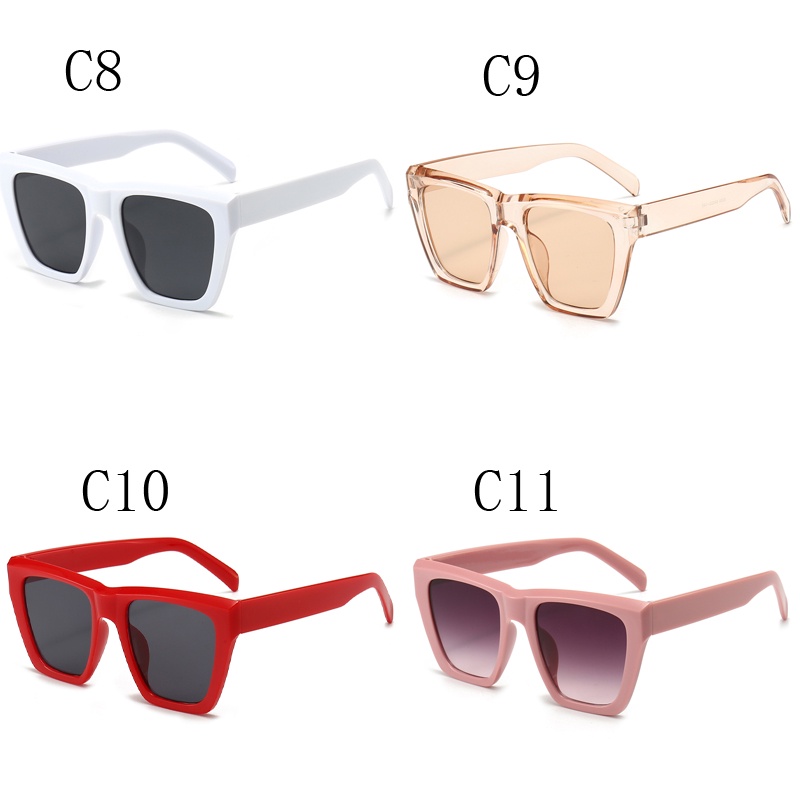 Kính Mát Gọng Vuông Chống Tia UV Phong Cách Âu Mỹ Thời Trang