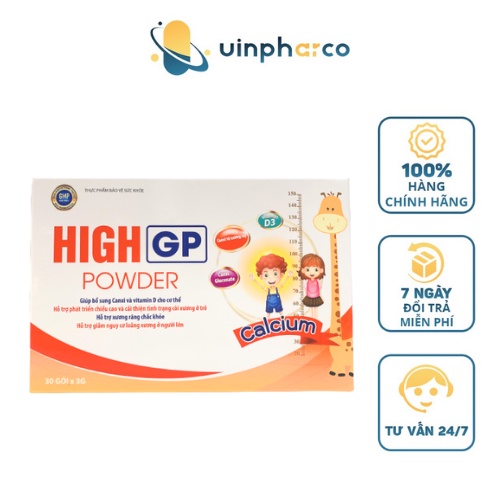 Cốm hỗ trợ tăng chiều cao Great Height Calcium Powder - Hộp 30 gói x 5g