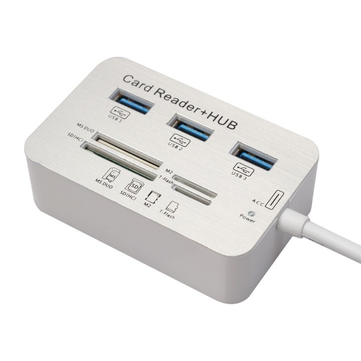 CÁP USB 3.0 TO HUB USB + CARD READER ALL IN ONE - ĐẦU ĐỌC TẤT CẢ CÁC LOẠI THẺ CỔNG USB 3.0