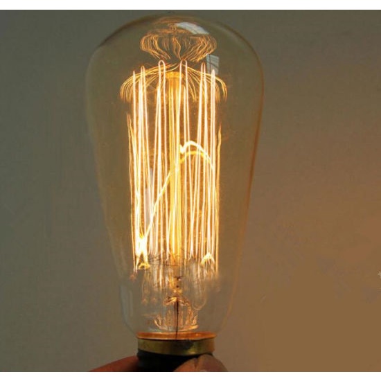 HCM-Bóng đèn Edison Vintage ST64 40W   sợi đốt, dây tóc E27